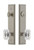 Grandeur Hardware - Hardware Carre Tall Plate Complete Entry Set with Baguette Clear Crystal Knob in Satin Nickel - CARBCC - 839905