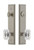 Grandeur Hardware - Hardware Carre Tall Plate Complete Entry Set with Baguette Clear Crystal Knob in Satin Nickel - CARBCC - 839907