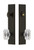 Grandeur Hardware - Hardware Carre Tall Plate Complete Entry Set with Baguette Clear Crystal Knob in Timeless Bronze - CARBCC - 839909