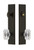 Grandeur Hardware - Hardware Carre Tall Plate Complete Entry Set with Baguette Clear Crystal Knob in Timeless Bronze - CARBCC - 839912