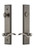 Grandeur Hardware - Hardware Carre Tall Plate Complete Entry Set with Bellagio Lever in Antique Pewter - CARBEL - 841258