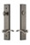 Grandeur Hardware - Hardware Carre Tall Plate Complete Entry Set with Bellagio Lever in Antique Pewter - CARBEL - 841259