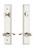 Grandeur Hardware - Hardware Carre Tall Plate Complete Entry Set with Bellagio Lever in Polished Nickel - CARBEL - 841296
