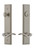 Grandeur Hardware - Hardware Carre Tall Plate Complete Entry Set with Bellagio Lever in Satin Nickel - CARBEL - 841299