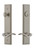 Grandeur Hardware - Hardware Carre Tall Plate Complete Entry Set with Bellagio Lever in Satin Nickel - CARBEL - 841300