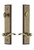 Grandeur Hardware - Hardware Carre Tall Plate Complete Entry Set with Bellagio Lever in Vintage Brass - CARBEL - 841313