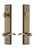 Grandeur Hardware - Hardware Carre Tall Plate Complete Entry Set with Bellagio Lever in Vintage Brass - CARBEL - 841318