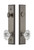 Grandeur Hardware - Hardware Carre Tall Plate Complete Entry Set with Biarritz Knob in Antique Pewter - CARBIA - 839917