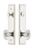 Grandeur Hardware - Hardware Carre Tall Plate Complete Entry Set with Biarritz Knob in Polished Nickel - CARBIA - 839934