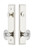 Grandeur Hardware - Hardware Carre Tall Plate Complete Entry Set with Biarritz Knob in Polished Nickel - CARBIA - 839935