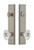 Grandeur Hardware - Hardware Carre Tall Plate Complete Entry Set with Biarritz Knob in Satin Nickel - CARBIA - 839937