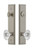 Grandeur Hardware - Hardware Carre Tall Plate Complete Entry Set with Biarritz Knob in Satin Nickel - CARBIA - 839938