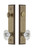 Grandeur Hardware - Hardware Carre Tall Plate Complete Entry Set with Biarritz Knob in Vintage Brass - CARBIA - 839947