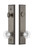 Grandeur Hardware - Hardware Carre Tall Plate Complete Entry Set with Bordeaux Knob in Antique Pewter - CARBOR - 839949