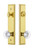 Grandeur Hardware - Hardware Carre Tall Plate Complete Entry Set with Bordeaux Knob in Lifetime Brass - CARBOR - 839959
