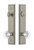 Grandeur Hardware - Hardware Carre Tall Plate Complete Entry Set with Bordeaux Knob in Satin Nickel - CARBOR - 839970