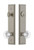 Grandeur Hardware - Hardware Carre Tall Plate Complete Entry Set with Bordeaux Knob in Satin Nickel - CARBOR - 839972