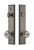 Grandeur Hardware - Hardware Carre Tall Plate Complete Entry Set with Bouton Knob in Antique Pewter - CARBOU - 839981