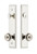 Grandeur Hardware - Hardware Carre Tall Plate Complete Entry Set with Bouton Knob in Polished Nickel - CARBOU - 839997