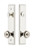 Grandeur Hardware - Hardware Carre Tall Plate Complete Entry Set with Bouton Knob in Polished Nickel - CARBOU - 839999