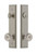 Grandeur Hardware - Hardware Carre Tall Plate Complete Entry Set with Bouton Knob in Satin Nickel - CARBOU - 840001