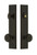 Grandeur Hardware - Hardware Carre Tall Plate Complete Entry Set with Bouton Knob in Timeless Bronze - CARBOU - 840007