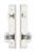 Grandeur Hardware - Hardware Carre Tall Plate Complete Entry Set with Burgundy Knob in Polished Nickel - CARBUR - 840032