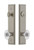 Grandeur Hardware - Hardware Carre Tall Plate Complete Entry Set with Burgundy Knob in Satin Nickel - CARBUR - 840034