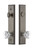 Grandeur Hardware - Hardware Carre Tall Plate Complete Entry Set with Chambord Knob in Antique Pewter - CARCHM - 840047