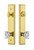 Grandeur Hardware - Hardware Carre Tall Plate Complete Entry Set with Chambord Knob in Lifetime Brass - CARCHM - 840054