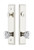 Grandeur Hardware - Hardware Carre Tall Plate Complete Entry Set with Chambord Knob in Polished Nickel - CARCHM - 840061