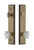 Grandeur Hardware - Hardware Carre Tall Plate Complete Entry Set with Chambord Knob in Vintage Brass - CARCHM - 840074