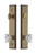 Grandeur Hardware - Hardware Carre Tall Plate Complete Entry Set with Chambord Knob in Vintage Brass - CARCHM - 840075