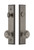 Grandeur Hardware - Hardware Carre Tall Plate Complete Entry Set with Circulaire Knob in Antique Pewter - CARCIR - 840078