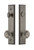 Grandeur Hardware - Hardware Carre Tall Plate Complete Entry Set with Circulaire Knob in Antique Pewter - CARCIR - 840080