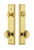 Grandeur Hardware - Hardware Carre Tall Plate Complete Entry Set with Circulaire Knob in Lifetime Brass - CARCIR - 840086