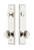 Grandeur Hardware - Hardware Carre Tall Plate Complete Entry Set with Circulaire Knob in Polished Nickel - CARCIR - 840093