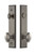 Grandeur Hardware - Hardware Carre Tall Plate Complete Entry Set with Eden Prairie Knob in Antique Pewter - CAREDN - 840109
