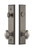 Grandeur Hardware - Hardware Carre Tall Plate Complete Entry Set with Eden Prairie Knob in Antique Pewter - CAREDN - 840111