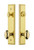 Grandeur Hardware - Hardware Carre Tall Plate Complete Entry Set with Eden Prairie Knob in Lifetime Brass - CAREDN - 840119