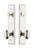 Grandeur Hardware - Hardware Carre Tall Plate Complete Entry Set with Eden Prairie Knob in Polished Nickel - CAREDN - 840127