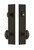 Grandeur Hardware - Hardware Carre Tall Plate Complete Entry Set with Eden Prairie Knob in Timeless Bronze - CAREDN - 840133