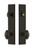 Grandeur Hardware - Hardware Carre Tall Plate Complete Entry Set with Eden Prairie Knob in Timeless Bronze - CAREDN - 840134