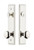 Grandeur Hardware - Hardware Carre Tall Plate Complete Entry Set with Fifth Avenue Knob in Polished Nickel - CARFAV - 840159