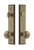 Grandeur Hardware - Hardware Carre Tall Plate Complete Entry Set with Fifth Avenue Knob in Vintage Brass - CARFAV - 840169