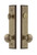 Grandeur Hardware - Hardware Carre Tall Plate Complete Entry Set with Fifth Avenue Knob in Vintage Brass - CARFAV - 840171