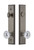 Grandeur Hardware - Hardware Carre Tall Plate Complete Entry Set with Fontainebleau Knob in Antique Pewter - CARFON - 840174