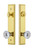 Grandeur Hardware - Hardware Carre Tall Plate Complete Entry Set with Fontainebleau Knob in Lifetime Brass - CARFON - 840181