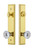 Grandeur Hardware - Hardware Carre Tall Plate Complete Entry Set with Fontainebleau Knob in Lifetime Brass - CARFON - 840184