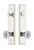 Grandeur Hardware - Hardware Carre Tall Plate Complete Entry Set with Fontainebleau Knob in Polished Nickel - CARFON - 840191